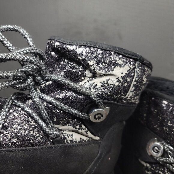 G By Guess Aylan Glitter Boots Womens Sz 10M Black Booties - Picture 9 of 10